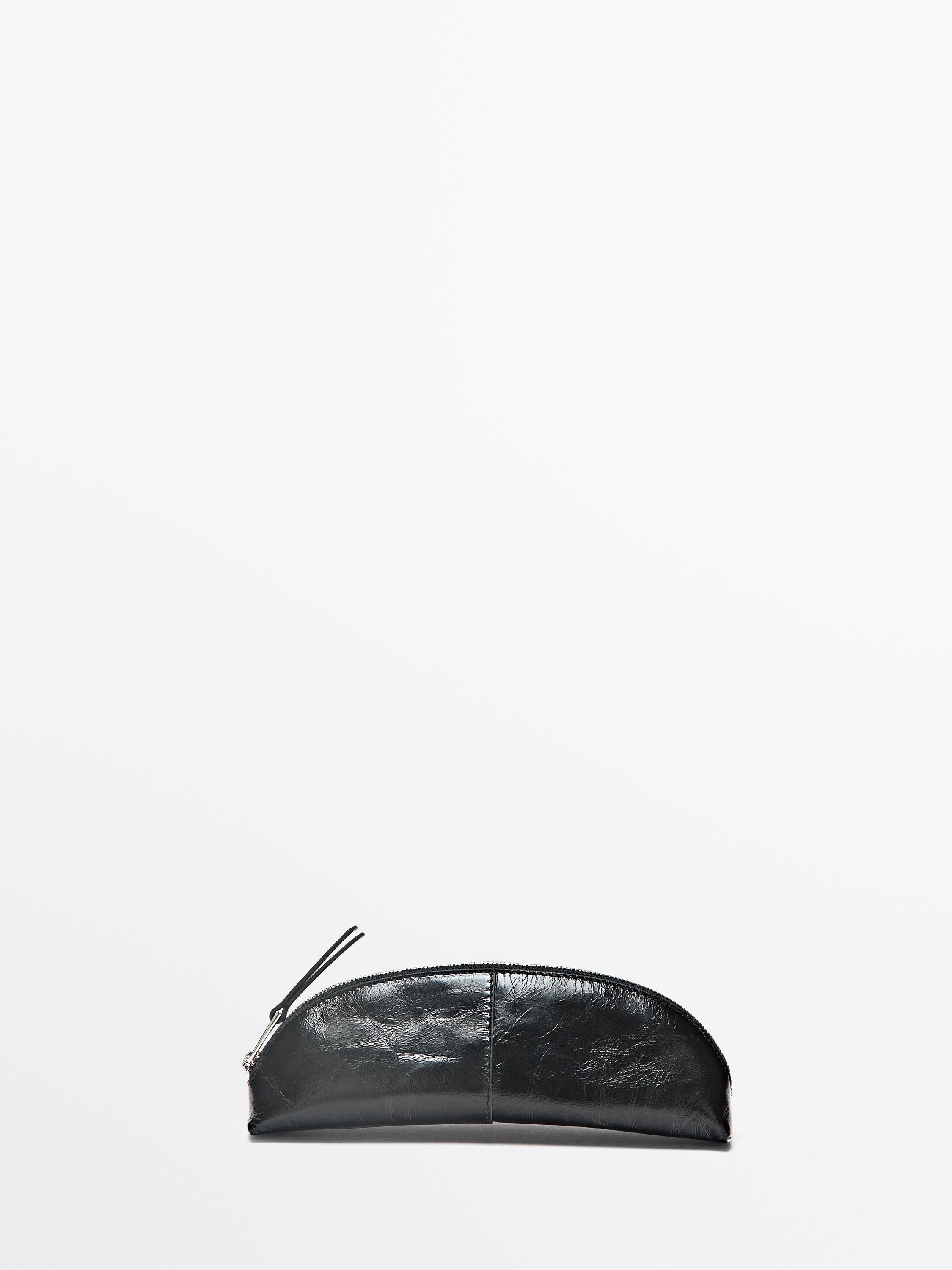 Nappa leather pencil case